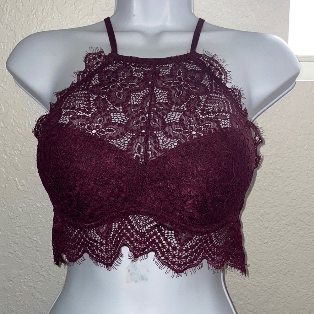 Victoria’s Secret Pink Push up Bralette / Burgundy / Size AA-B
